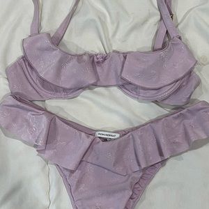 Weworewhat lavender frilly bikini